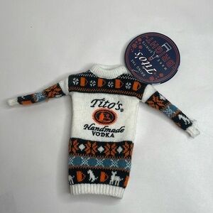 Tito's Vodka Bottle Sweater New NWT